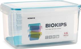 img 1 attached to 🥦 Biokips Large Food Storage Container 155oz. (set of 2) - Airtight, Leakproof With Locking Lids - BPA Free Plastic - Microwave, Freezer, and Dishwasher Safe - Ideal for Fruit & Vegetables - Komax Brand