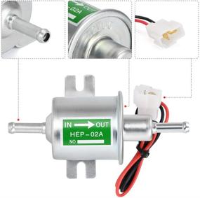 img 3 attached to PQY Inline Electric Fuel Pump 12V Universal Low Pressure Diesel Gasoline External Transfer Pump 4-7 PSI For Carburetor Lawn-Mower Silver