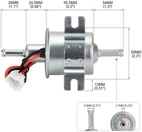 img 1 attached to PQY Inline Electric Fuel Pump 12V Universal Low Pressure Diesel Gasoline External Transfer Pump 4-7 PSI For Carburetor Lawn-Mower Silver