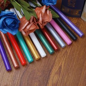 img 1 attached to Wax Sealing Sticks, HOSAIL 12pcs Pine Green Glue Gun Wax Seal Sticks for Wedding Invitations, Letter Envelopes