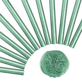 img 3 attached to Wax Sealing Sticks, HOSAIL 12pcs Pine Green Glue Gun Wax Seal Sticks for Wedding Invitations, Letter Envelopes