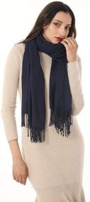 img 2 attached to 🧣 Acrylic Cashmere Blend Women's Pashmina Scarf - Stylish Accessories for Women