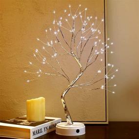 img 2 attached to 🌲 LXun 20” LED Bonsai Tree with 108 White Lights, Lighted Tabletop Bonsai Tree Lamp, Battery & USB Powered, Ideal for Wedding Christmas Festival Holiday Indoor Home Decoration Gifts