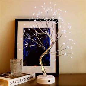 img 1 attached to 🌲 LXun 20” LED Bonsai Tree with 108 White Lights, Lighted Tabletop Bonsai Tree Lamp, Battery & USB Powered, Ideal for Wedding Christmas Festival Holiday Indoor Home Decoration Gifts