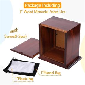 img 1 attached to 🐾 BRKURLEG Pet Wood Memorial Urn for Ashes, Photo Frame Keepsake Box for Cats and Dogs, Burly Wood Cremation Urns with Acrylic Glass Photo Protector – Ideal Funerary Caskets Supplies for Pet Lovers