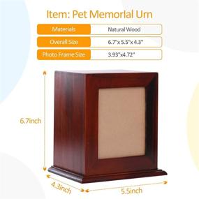 img 2 attached to 🐾 BRKURLEG Pet Wood Memorial Urn for Ashes, Photo Frame Keepsake Box for Cats and Dogs, Burly Wood Cremation Urns with Acrylic Glass Photo Protector – Ideal Funerary Caskets Supplies for Pet Lovers