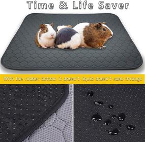 img 3 attached to 🐹 Premium Guinea Pig Cage Liners: Reusable, Super Absorbent Bedding Pads for Small Animals - 2 Pack, 23"x18