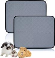 🐹 premium guinea pig cage liners: reusable, super absorbent bedding pads for small animals - 2 pack, 23"x18 логотип