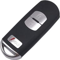 корпус (чехол) для смарт-ключа-брелока mazda remote smart key fob - серебряный цвет, 3 кнопки: wazske13d01 662f-ske13d01 - крышка для автомобильного брелока с бесключевым доступом. логотип