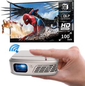 img 4 attached to 📽️ Compact WiFi Projector with 3300 Lumens, 1080p Support, 5200mAh Battery - Ideal for Home Entertainment & Gaming