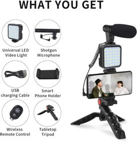 img 2 attached to 📱 Enhance Your Smartphone Videos with our Complete Rig Kit: Smartphone Video Microphone, LED Light, Wireless Remote, Tripod, and Phone Holder - Perfect for YouTube, TIK Tok, Filming, and Vlogging!