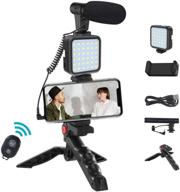 📱 enhance your smartphone videos with our complete rig kit: smartphone video microphone, led light, wireless remote, tripod, and phone holder - perfect for youtube, tik tok, filming, and vlogging! logo