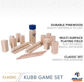 img 3 attached to Rally and Roar Kubb Yard Game Set - Fun Outdoor Family Games for Adults and Families – Durable Blocks with Travel Bag – Ideal for Backyards, Lawns, and Outdoor Activities