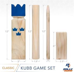 img 1 attached to Rally and Roar Kubb Yard Game Set - Fun Outdoor Family Games for Adults and Families – Durable Blocks with Travel Bag – Ideal for Backyards, Lawns, and Outdoor Activities