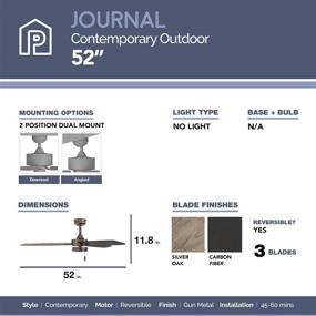 img 1 attached to Enhance Your Space with the Prominence 🏠 Home 51024 Indoor/Outdoor Journal Ceiling Fan: 52-inch, Gun Metal