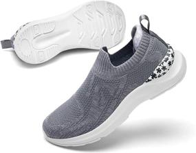 img 4 attached to 👟 ELEMENT & STITCH Women's Knitted Walking Shoes: Lightweight Mesh Air Cushion Sneakers for Tennis, Running, Gym – Ultimate Comfort Sock Shoes