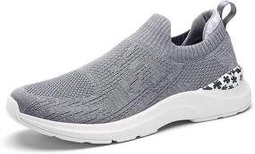 img 2 attached to 👟 ELEMENT & STITCH Women's Knitted Walking Shoes: Lightweight Mesh Air Cushion Sneakers for Tennis, Running, Gym – Ultimate Comfort Sock Shoes