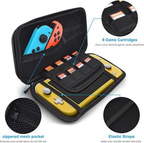 img 2 attached to Switch Lite Accessories Kit: Ultimate Bundle with Carrying Case, TPU Protective Cover, Screen Protector, and Thumb Grips – Black