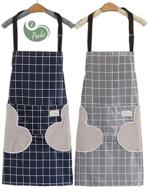 adjustable waterproof apron with pockets and towels - ideal for men and women in kitchen cooking логотип
