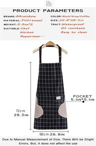 img 2 attached to Adjustable Waterproof Apron with Pockets and Towels - Ideal for Men and Women in Kitchen Cooking