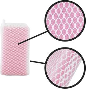 img 2 attached to NuValu Multi-Purpose Mesh Net Kitchen Cleaning Dishwash Sponge Set (12 Pack) - Assorted Colors