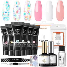 img 4 attached to 💅 Modelones Poly Nail Gel Kit - 6 Colors Poly Extension Gel Nail Kit with All-In-One Nail Art Design for Manicure Starter DIY at Home