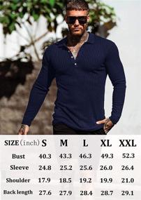 img 3 attached to URRU Men's Muscle T Shirts: Stretch Long & Short Sleeve Workout Tees in Casual Slim Fit Polo Style