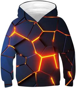 img 2 attached to 👕 Stylish Hoodies Pullover: Lightweight Sweatshirts with Cool Graphics for Boys' Clothing