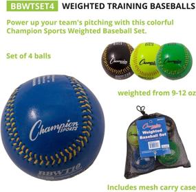 img 2 attached to Champion Sports Weighted Baseball Set