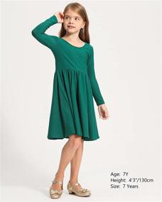 img 3 attached to 👗 STELLE Toddler Twirly Dresses and Casual Sleeve Girls' Clothing