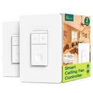 🔁 smart ceiling fan control switch for ceiling fan - treatlife 4-speed, compatible with alexa and google assistant, remote control, schedule, no hub required, neutral wire. logo