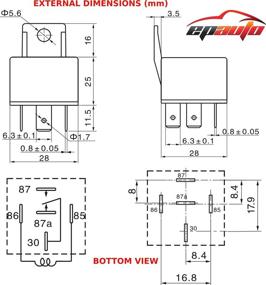 img 1 attached to 🔌 Reliable and Convenient 4 Pack - EPAuto 30/40 AMP Relay Harness Spdt 12V Bosch Style for Efficient Power Distribution