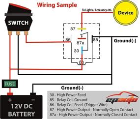 img 3 attached to 🔌 Reliable and Convenient 4 Pack - EPAuto 30/40 AMP Relay Harness Spdt 12V Bosch Style for Efficient Power Distribution