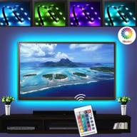 🌈 led tv backlights, rgb led strip lights, 1m/3.3ft usb-powered bias lighting kits, led strip lights with rf remote controller (16 colors & 4 dynamic modes), led for hdtv, pc monitor, and home theater логотип