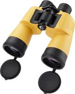 barska floatmaster ab12738 7x50 waterproof marine binoculars for boating, hunting, fishing, sports, etc. - yellow logo