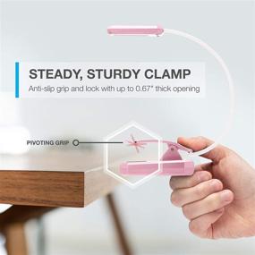 img 2 attached to 📚 Vont Book Light - Rechargeable Reading Light for Bed (60 Hours), Eye-Friendly LEDs, Clip On Lamp - 3 Modes, Warm White (Pink)