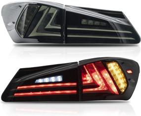 img 4 attached to 🚗 VLAND Smoked LED DRL Taillights for 2006-2013 Lexus Sedan XE20 IS250 IS350, Reverse Lights, Plug-and-Play, Fast 3-5 Day Delivery