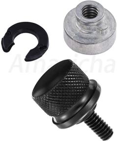 img 1 attached to 🔩 Amazicha Black Stainless Steel Seat Bolt Screw Nut Mount Kit for Harley Davidson Touring Sportster Softail Dyna 1996-2021: A Comprehensive Review