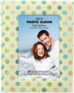 📸 mbi brag book 4x6 - 36 pocket album in tan with multi dots design, 10.2 x 15.2 cm logo