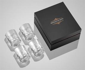 img 3 attached to 🥃 Set of 4 Whiskey Rocks Glasses - 10oz Crystal Old Fashioned Glasses with Elegant Gift Box - Ideal for Scotch, Bourbon, Cognac, and Lowball Glass Cocktails - Premium Whisky Gift