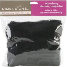 img 1 attached to 🧵 Versatile DIMENSIONS 72-73838 Roving Roll: Bulk Black Fiber for Crafts and Textile Projects