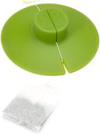 epoca kitchen tool primula tea bag buddy - convenient & versatile - 100% silicone - green, 4.25-inch logo