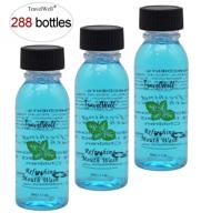 convenient travelwell individually wrapped hotel toiletries: disposable outlast mouthwash, long lasting mint flavor - travel size - 1 fl ounce - 288 bottles per case logo