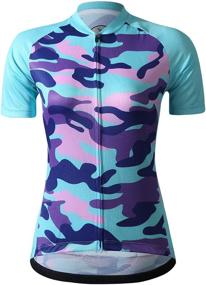 img 2 attached to 🚴 Beory Womens Cycling Jerseys, Girls Bike Jerseys with Short Sleeves and Three Pockets