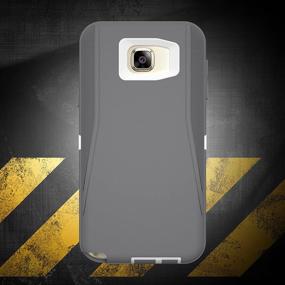 img 3 attached to 📱 Galaxy Note 5 ToughBox Armor Series Case - Shock Proof with Screen Protector and Belt Clip (Gray/White)