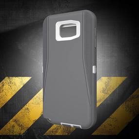 img 1 attached to 📱 Чехол Armor Series ToughBox для Galaxy Note 5 - Прочный, ударопрочный с защитным экраном и клипсой на пояс (серый/белый)