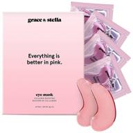 24 pairs of pink gel under-eye patches by grace and stella - vegan, cruelty-free self care to reduce dark circles, puffy eyes, undereye bags, and wrinkles logo