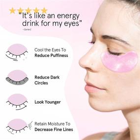 img 3 attached to 24 Pairs of Pink Gel Under-Eye Patches by grace and stella - Vegan, Cruelty-Free Self Care to Reduce Dark Circles, Puffy Eyes, Undereye Bags, and Wrinkles