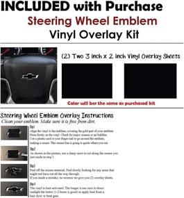 img 2 attached to Enhanced Emblem Overlay Kit for Chevy Bowtie: DIY, Silverado, Colorado, and More - Includes Extra Overlay Sheet & FREE Steering Wheel Kit - 3M Black Carbon Fiber