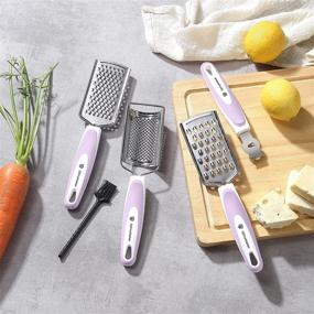 img 3 attached to Cheese Grater Zester Stainless Steel Kitchen & Dining for Kitchen Utensils & Gadgets